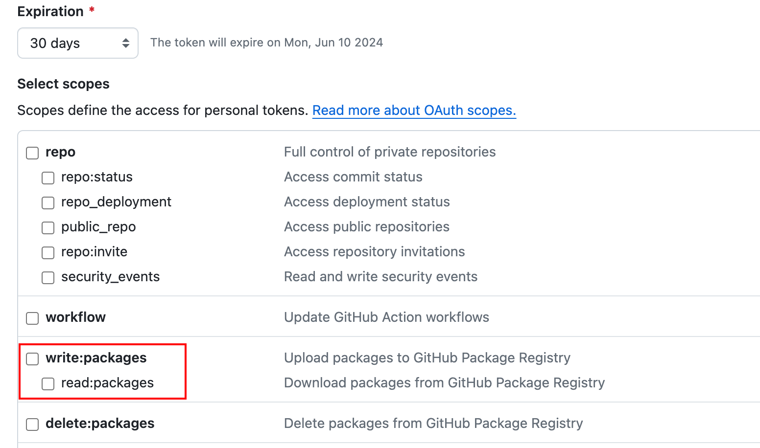 GitHub Token Permissions